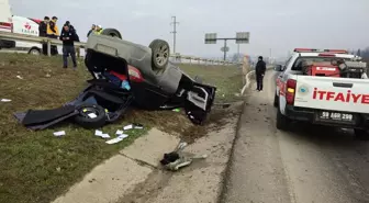 Tekirdağ'da Otomobil Takla Attı: 2 Yaralı