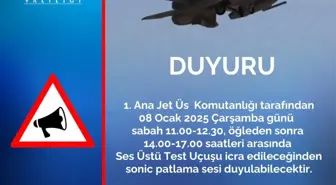 Eskişehir'de Ses Üstü Test Uçuşu Yapılacak