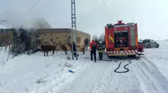 Erzurum'da Ahır Yangını Korkuttu