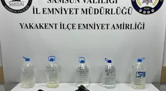 Samsun'da Araçta 25 Litre Sahte İçki Ele Geçirildi