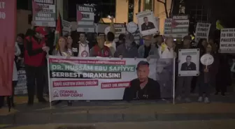 İstanbul Tabip Odası, Dr. Hussam Ebu Safiyye için İsrail Konsolosluğu önünde açıklama yaptı