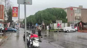 Tekirdağ'da Sağanak Yağış Trafiği Olumsuz Etkiledi