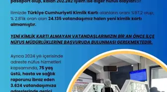 Eskişehir'de Nüfus Müdürlükleri 2024'te 411 Bin 527 İşlem Gerçekleştirdi