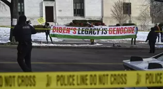 Washington'da Filistin Destekçileri Biden'a Protesto Gösterisi Düzenledi