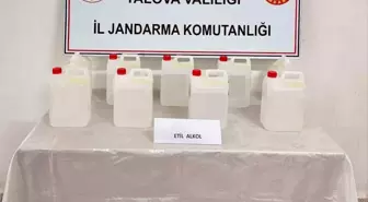 Yalova'da Kargoyla Gönderilen 45 Litre Etil Alkol Ele Geçirildi