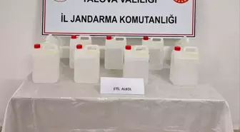 Yalova'da Yüzey Temizleyici Bidonlarında Etil Alkol Ele Geçirildi