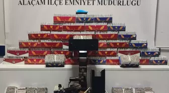 Samsun'da Kaçak Makaron Ele Geçirildi