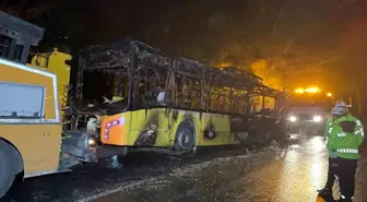 İstanbul Sarıyer'de İETT Otobüsünde Yangın Çıktı