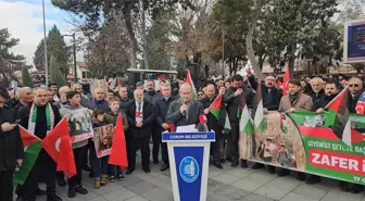 Çorum'da Gazze'deki ateşkes dolayısıyla basın açıklaması yapıldı