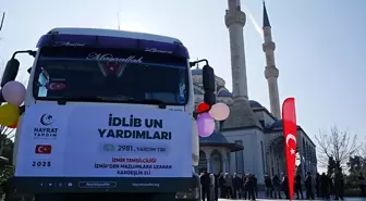 İzmir'den Suriyelilere Un Yardımı Tırı Uğurlandı