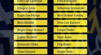 Fenerbahçe'nin Adana Demirspor Maç Kadrosu Belli Oldu