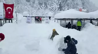 Rize'de Buz Gibi Suda Yüzme Şenliği Düzenlendi