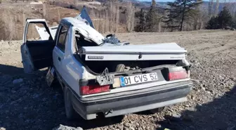 Mersin'de Şarampole Yuvarlanan Otomobilin Sürücüsü Ağır Yaralandı