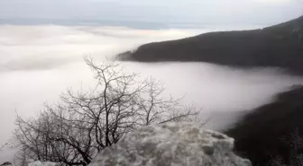 Amasya'nın Taşova İlçesinde Yağmur Sonrası Büyüleyici Sis Manzaraları