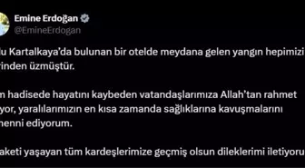 Emine Erdoğan'dan Kartalkaya'daki yangında hayatını kaybedenler için taziye mesajı