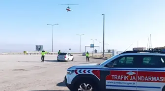 Kırşehir'de Cayrokopter Destekli Trafik Denetimi Yapıldı