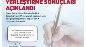 Bakanlık 527 sözleşmeli personel alım takvimini duyurdu