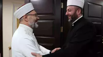 Diyanet İşleri Başkanı Erbaş, Sırbistan İslam Birliği Riyaseti Başkanı Halitoviç'i kabul etti