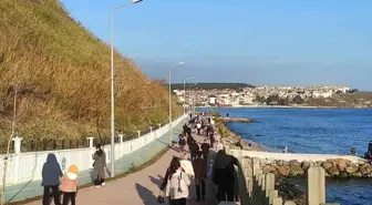 Tekirdağ'da Güneşli Havada Sahil Keyfi