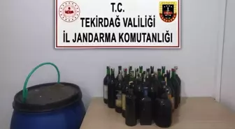 Tekirdağ'da El Yapımı 100 Litre Şarap Ele Geçirildi