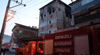 Denizli'de sobadan çıkan yangında çocuğunu 4. kattan bırakarak kurtaran anne hayatını kaybetti