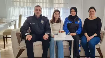 Amasya'da şehit kızına polisten doğum günü sürprizi