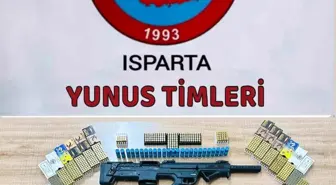 Isparta'da Ruhsatsız Silah ve Mühimmat Ele Geçirildi