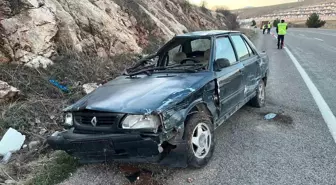 Adıyaman'da Takla Atan Otomobilde 1 Kişi Yaralandı