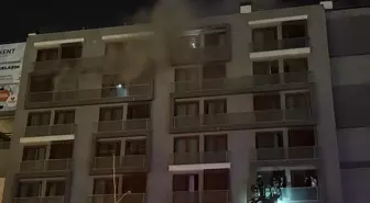 Denizli'de 7 katlı apartmanda yangın