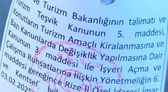 Rize'de Ruhsatsız Bungalovlar Mühürlenmeye Başlandı