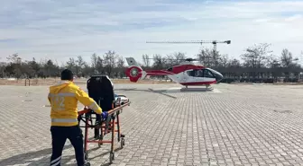 Hamile Kadın Ambulans Helikopterle Hastaneye Sevk Edildi