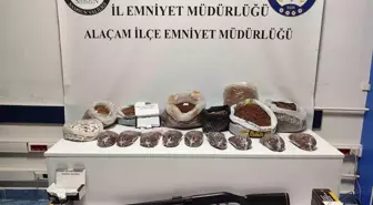 Samsun'da Kaçak Tütün ve Silah Ele Geçirildi