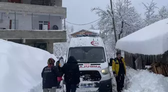 Giresun'da Kar Yağışı Sebebiyle Mahsur Kalan Hasta Kurtarıldı