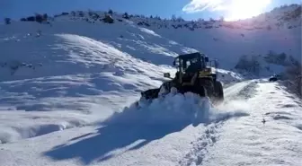 Adıyaman'da Kar Yağışı 18 Köy Yolunu Kapattı