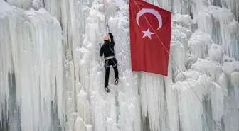 Türkiye Buz Duvarı Tırmanışı Şampiyonası Erzurum'da Başladı