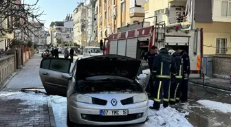 Antalya'da Oto Tamircisinin Test Sürüşünde Yangın Çıktı