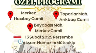 Köyceğiz'de Berat Kandili Programları Düzenlendi