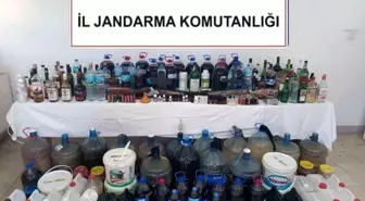 Muğla'da Jandarma Operasyonunda 555 Litre Kaçak İçki Yakalandı