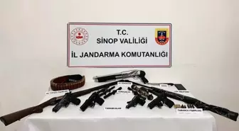 Sinop'ta Ruhsatsız Silah ve Mühimmat Kaçakçılığına Operasyon