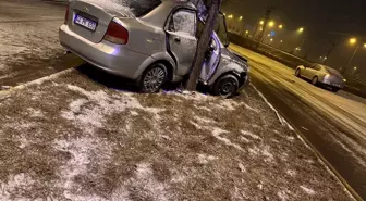 Erzurum'da Kar Yağışı Etkisiyle Kaza: 1 Yaralı