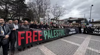 Bursa'da Trump'ın Filistinlileri zorla yerinden etme planı protesto edildi