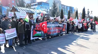 Erzurum'da Sağlık Çalışanları ve Sivil Toplum, Gazze'ye Destek İçin Yürüyüş Düzenledi