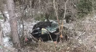 Safranbolu'da Şarampole Devrilen Otomobilin Sürücüsü Yaralandı