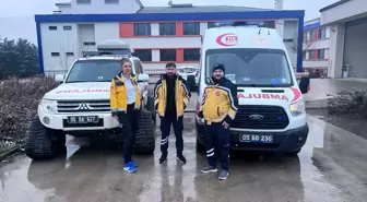 Amasya'da Paletli Ambulanslar Zorlu Kış Şartlarında 24 Saat Hizmette