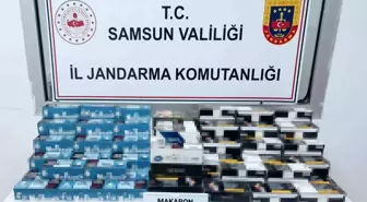 Samsun'da Jandarmadan Bandrolsüz Makaron Operasyonu