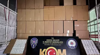 Adana'da Kaçak 1,5 Milyon Makaron Ele Geçirildi