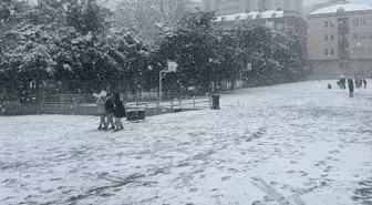 İstanbul'da Kar Yağışı Etkili Oluyor