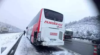 Bolu'da Kar Yağışı Nedeniyle Zincirleme Kaza: 1 Yaralı