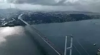 İstanbul'da Kar Manzarası Havadan Görüntülendi