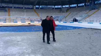 Erzurum'da Kazım Karabekir Stadı Kış Şartlarına Hazırlanıyor